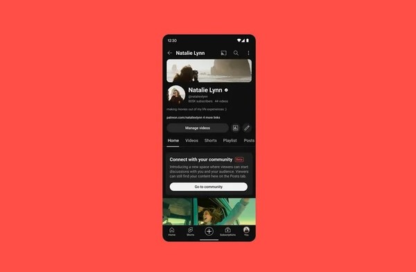 유튜브의 크리에이티브와 시청자들이 커뮤니티 공간에서 콘텐츠를 공유하며, 소통과 상호작용을 할 수 있게 되었다. (사진=유튜브)
