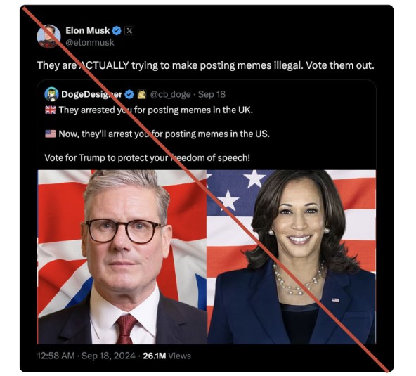 X게시물 중엔 머스크가 적극 공유하는 가운데, 오해의 소지가 있는 정보나 가짜 뉴스가 판을 친다는 지적이다. (출처=X)