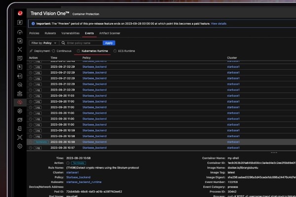 컨테이너 보안 이미지. (출처=트렌드 마이크로)