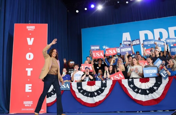 해리스 부통령의 유세 모습. (사진=게티이미지)