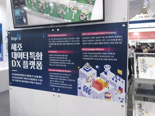 '2024 월드IT쇼'에 출품한 제조업 sLM 전문 스타트업의 부스로서 본문과는 직접 관련이 없음. (사진=애플경제)