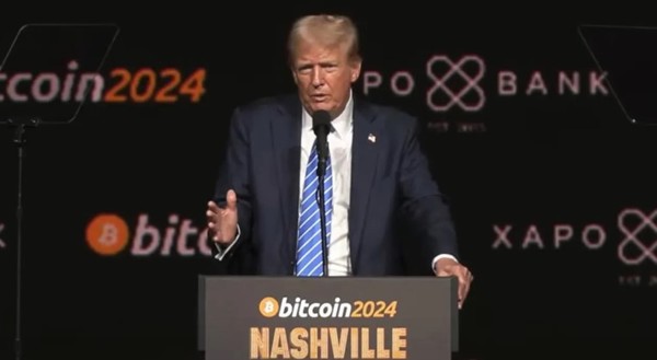 지난 7월 '비트코인 2024'에서 트럼프는 미국 연방정부 차원의 '비트코인의 전략적 구축'을 공언했다. (사진=셔터스톡)