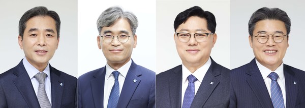 (왼쪽부터) 백창열 부행장, 김규섭 부행장, 이건홍 부행장, 이승은 부행장(사진:IBK기업은행)