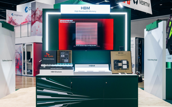 GTC 2025에서 공개한 SK하이닉스 HBM4 모델.(사진:SK하이닉스)