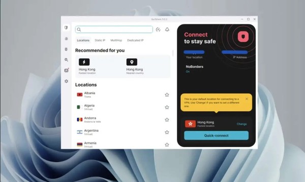 사용자의 VPN 화면. (출처=Luis Millares)