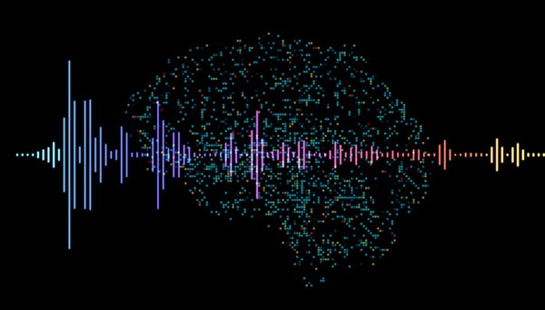 고인이 된 음악가 앨빈 루이스의 생전에 녹음된 뇌에서 추출한 디지털 음파 이미지（출처＝가디언、 게티이미지）