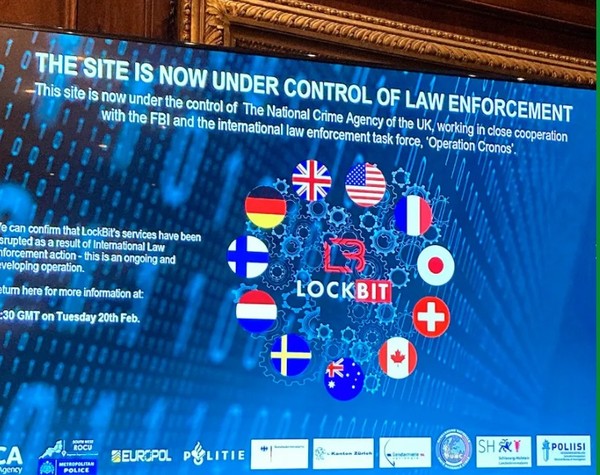 '록빗'에 대한 각국 수사기관들의 합동단속을 보여주는 사이트 화면. (출처=사이버시큐리티 인사이더) 