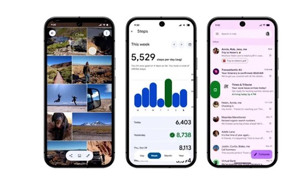 새로운 디자인 언어, 'material 3 expressive; 가 적용된 기기 모습. (출처=애플)