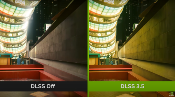 엔비디아 DLSS 3.5 비교 모습.(사진:엔비디아)