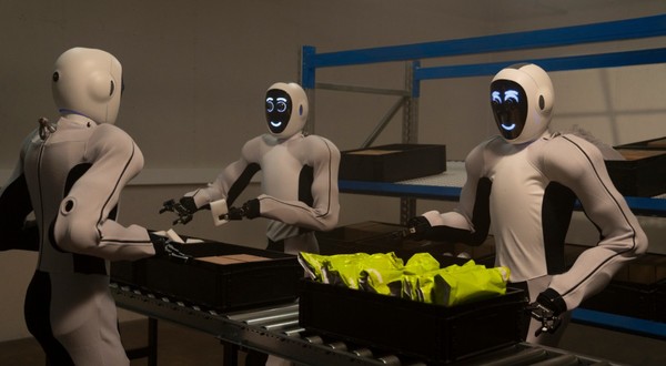 휴머노이드 로봇들의 작업 모습 시연. (출처=1X)