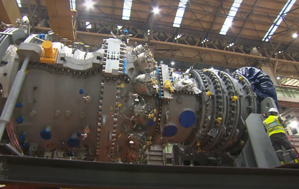 두산에너빌리티의 수소터빈.(사진:두산에너빌리티 유튜브)