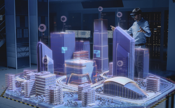 시뮬레이션으로 도시를 설계하는 모습.(사진:ETRI webzine)