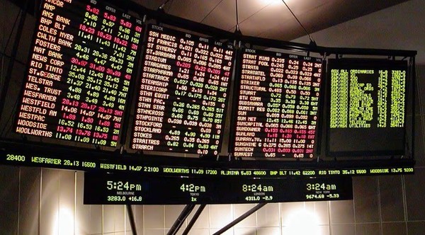 나스닥 상장기업 시세 현황판. (출처=코인데스크)