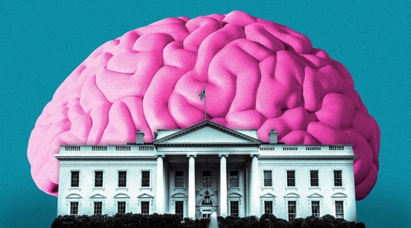 전체주의 위험을 초래할 수도 있는 'AI행동계획'을 시사한 이미지. (출처=엑시오스)