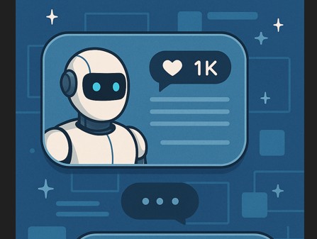 AI챗봇들만의 소셣미디어를 시사하는 이미지. (출처=오픈AI, 챗GPT)