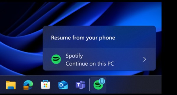 윈도우 11의 '크로스 디바이스 재개' 이미지. (출처=마이크로소프트)